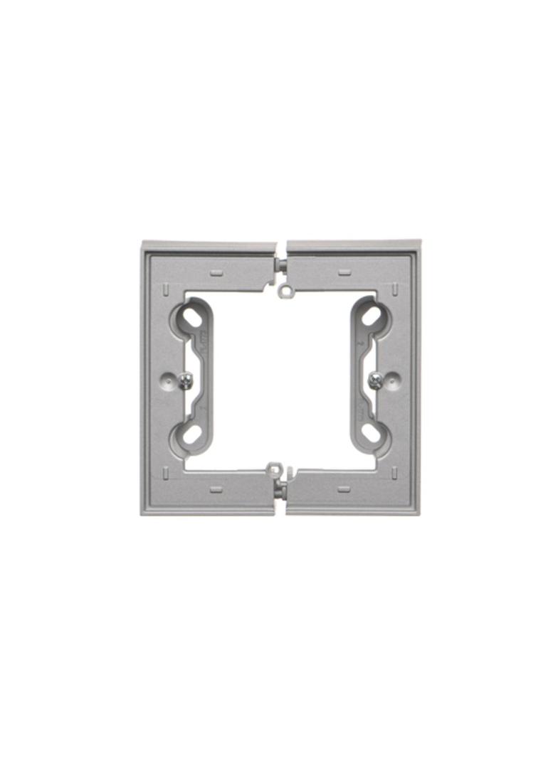 Simon 55 Puszka natynkowa pojedyncza składana do ramek LINE/DUO – Wysokość: 40 mm (1 szt TSC/. = 2 elementy) Aluminium mat TSC/143 KONTAKT