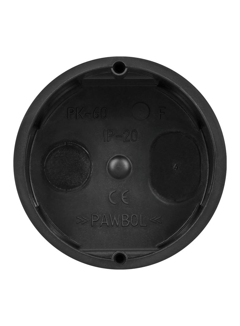 Puszka podtynkowa 60 mm płytka, czarna