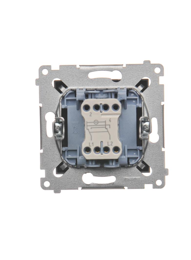 Simon 54 Łącznik krzyżowy z podświetleniem LED 10A 250V szybkozłączka brąz mat DW7L.01/46 KONTAKT
