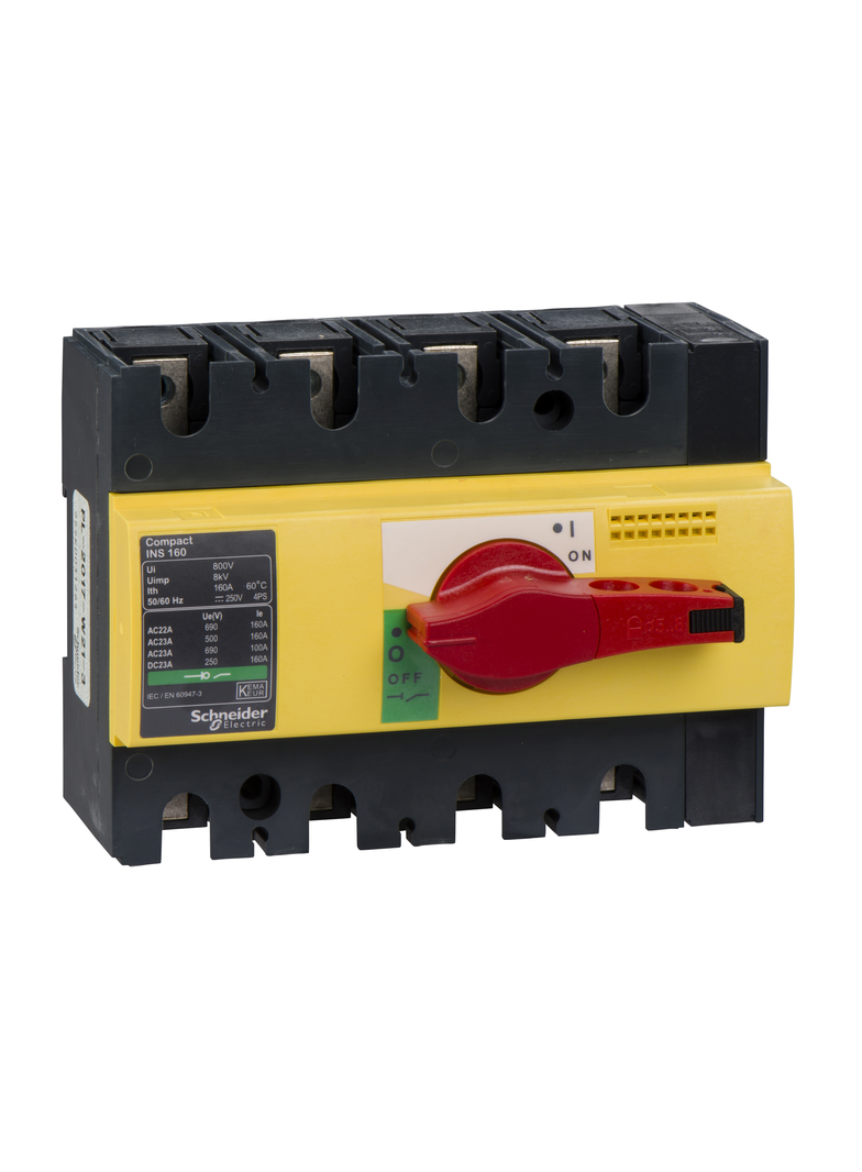 Compact INS INV, rozłącznik INS160 żółto-czerwony 160A 4P