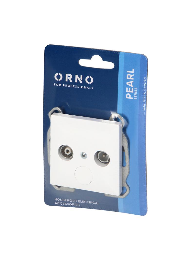 Gniazdo abonenckie ''RTV'' Pearl, 1,5dbt, GAP-P/K, biały OR-OE-7712/RTV/K/W ORNO