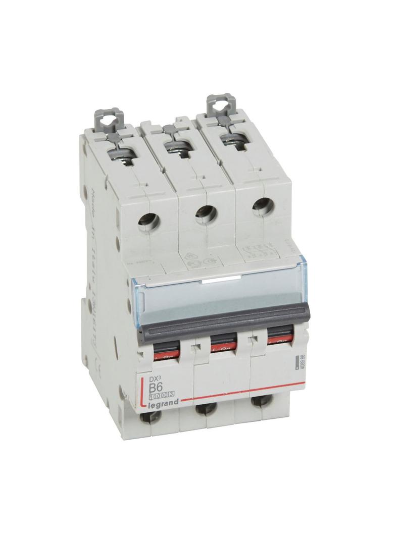 WYŁĄCZNIK NADPRĄDOWY S 313 3P B 6A 10000A SERII DX3, Legrand