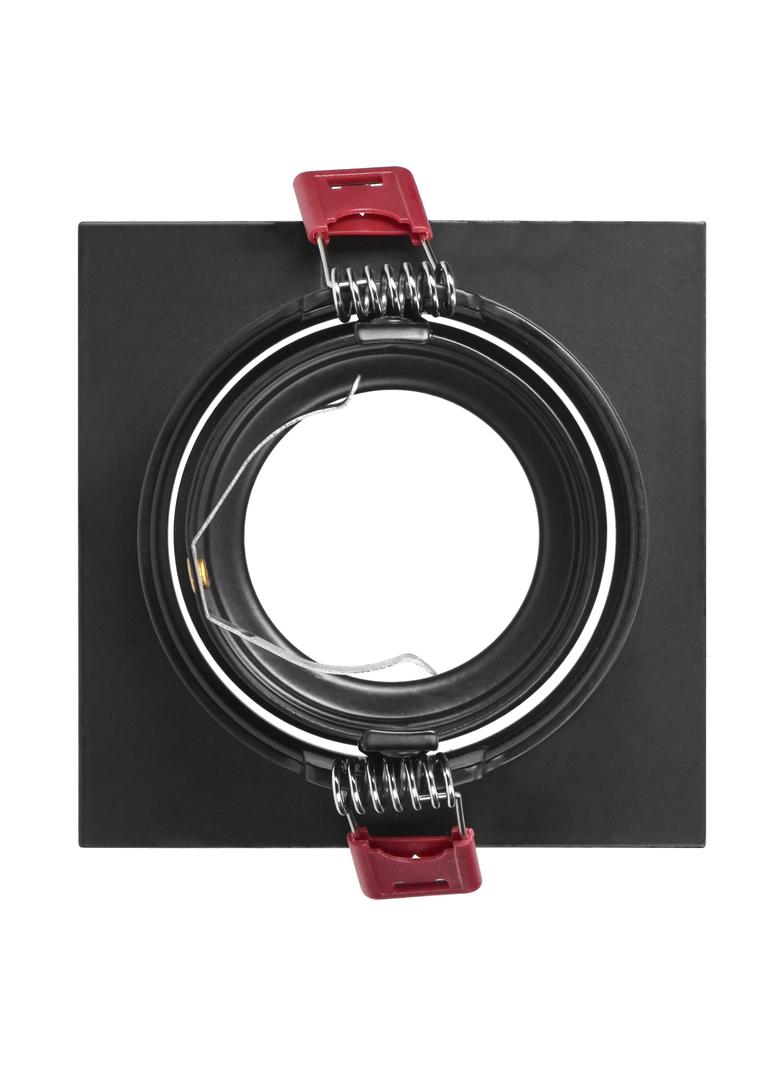 FONDI SC ramka dekoracyjna oprawy punktowej, MR16/GU10 max. 50W, kwadrat, stała, aluminiowa, czarno-