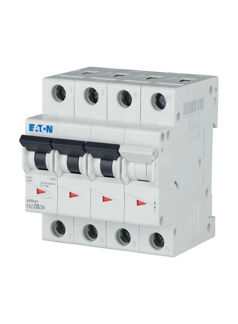 FAZ-D8/3N Wyłącznik nadprądowy 15kA D8A 3P+N 278993 EATON