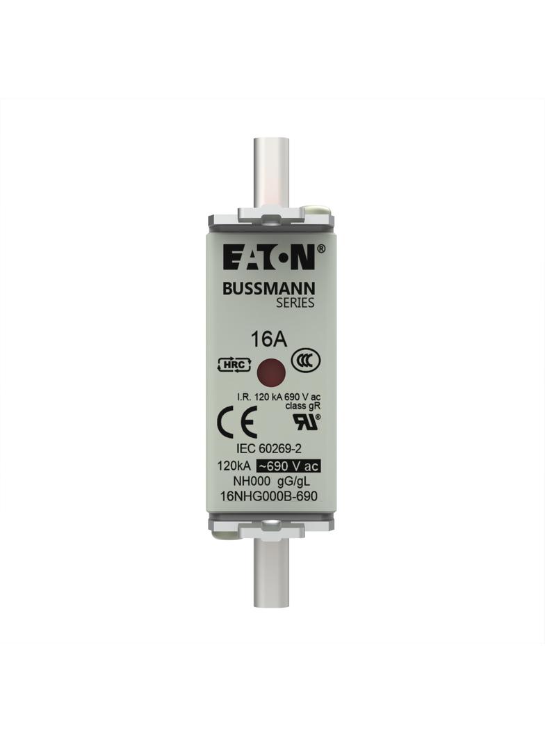 NH FUSE 16AMP 690V gG SIZE 000 Wkładka NH000 16A 690V GL/GG podwójny wskaźnik 16NHG000B-690 EATON