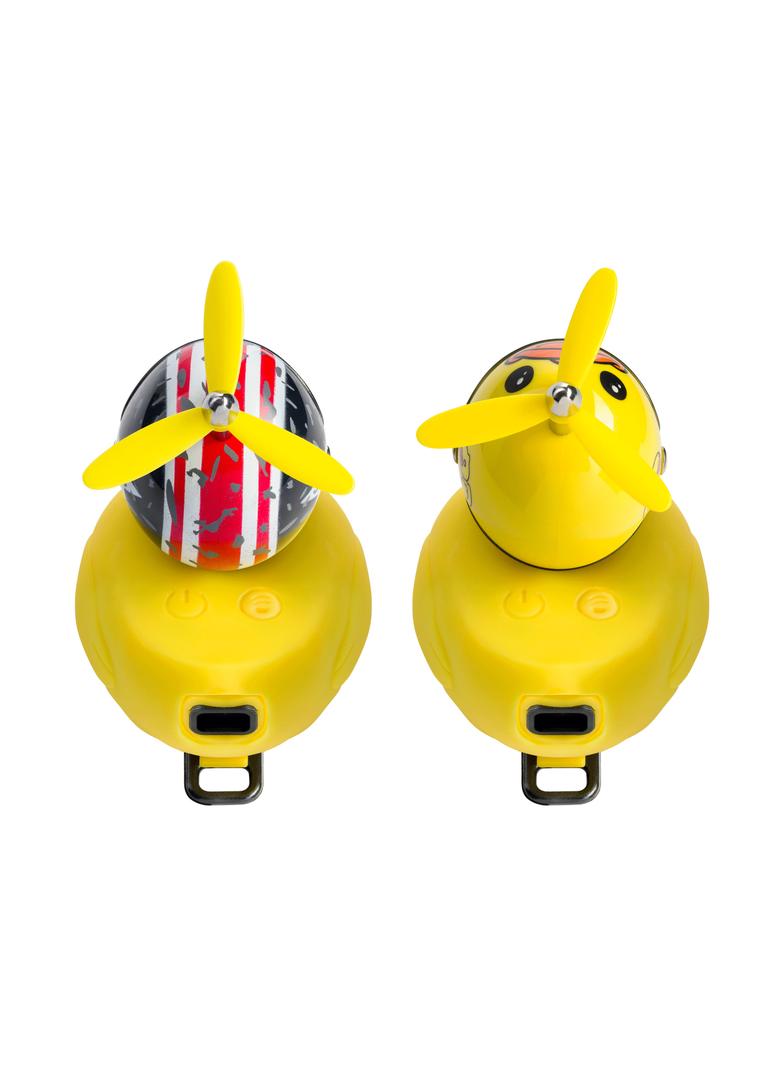 Światło rowerowe + dzwonek, kaczka w kasku, 130lm, 800mAh, 6000K, 2 wzory (mix)