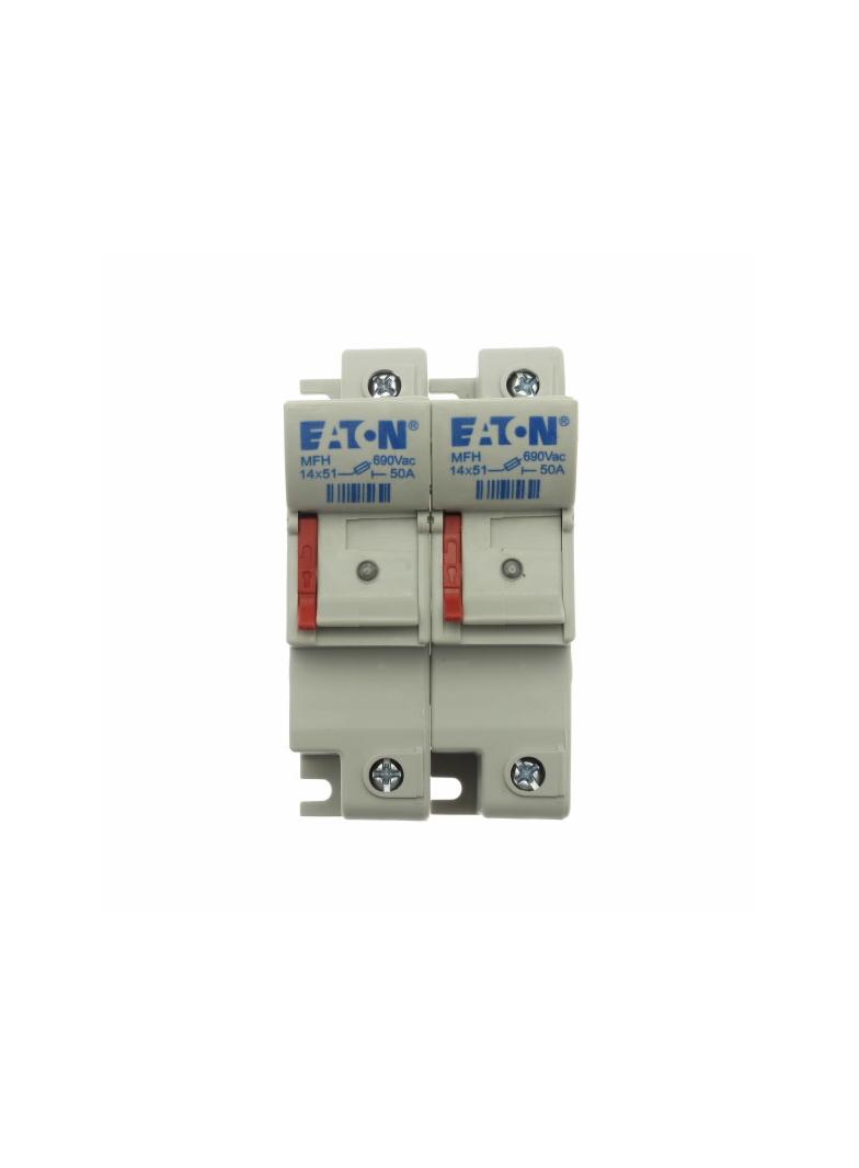 2 pole 14x51 MFH Podstawa wkładki cylindrycznej 14x51 2P 50A 690VAC CH142DU EATON