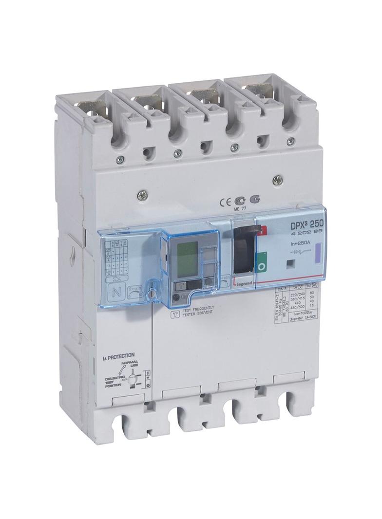 Wyłącznik DPX3 250 Z Zab. R-Pr. 4P 200A 50Ka 420288 LEGRAND