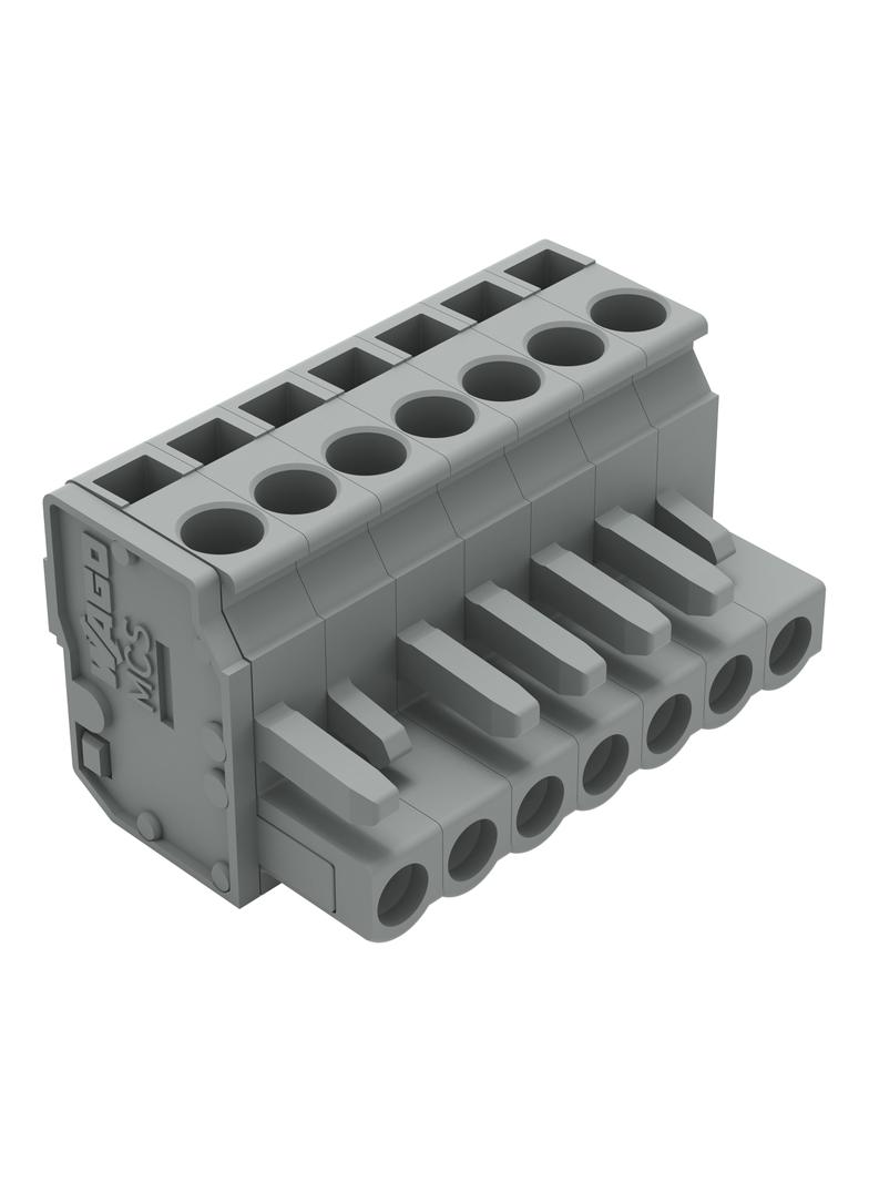 MCS-MIDI Classic gniazdo kątowe 7-bieg. szare raster 5 mm /50szt./ WAGO