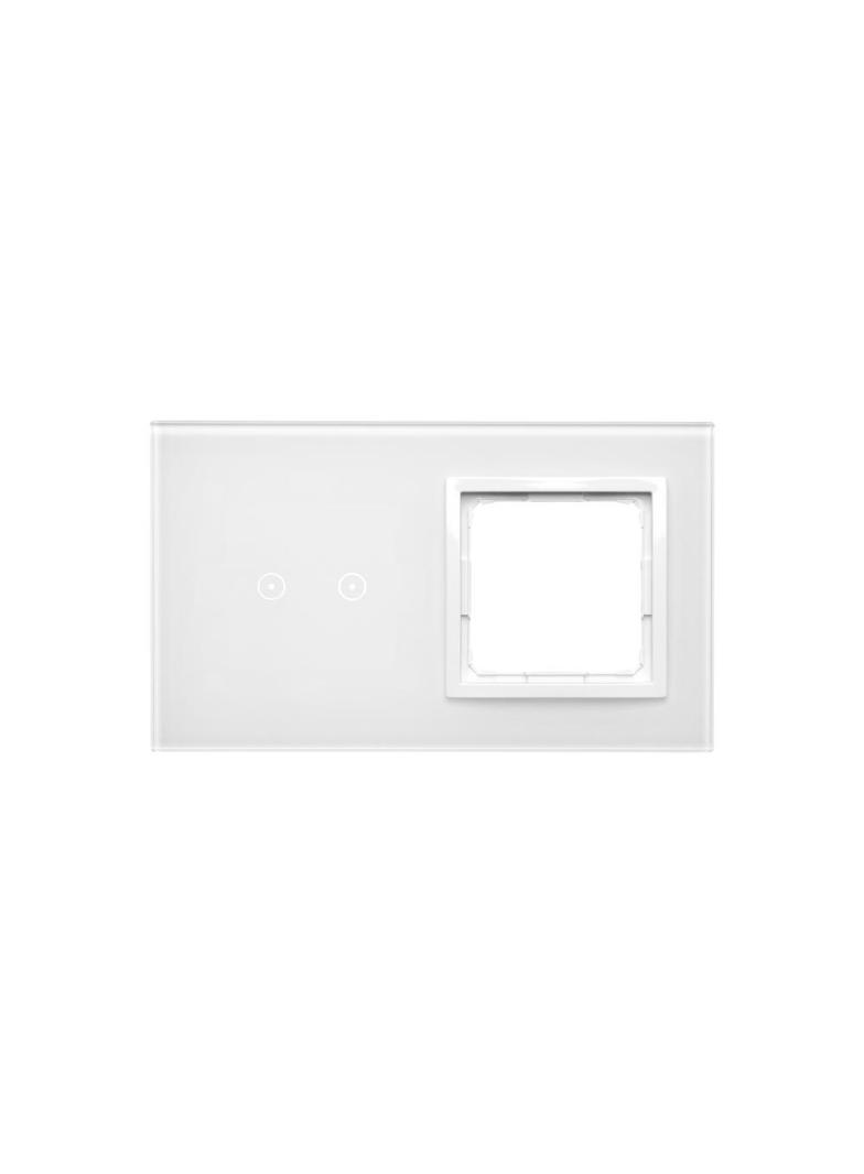 Simon 54 Touch Panel dotykowy S54 Touch 2 moduły 2 pola dotykowe poziome + 1 otwór na osprzęt S54 biała perła DSTR220/70 KONTAKT