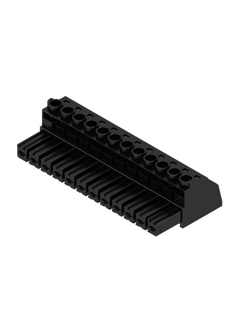 BVZ 7.62HP/12/180 SN BK BX Wtyk PCB (złącze wiązki), 7.62 mm, Liczba biegunów: 12, Przyłącze z jarzmem /50szt./ 1930040000 WEIDMÜLLER