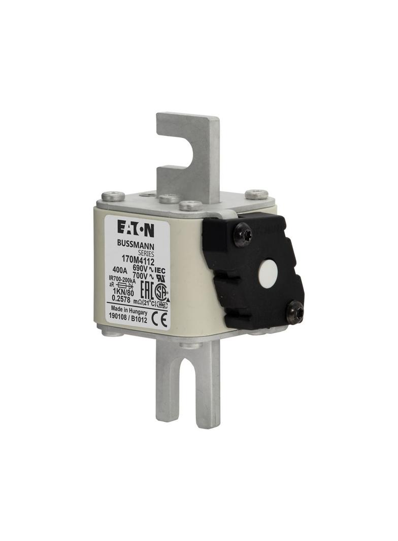 400A 690V 1KN/80 aR INDICATOR FUSE Wkładka szybka 400A AC 690V DIN 1 53x69x108 mm aR DIN 170M4112 EA