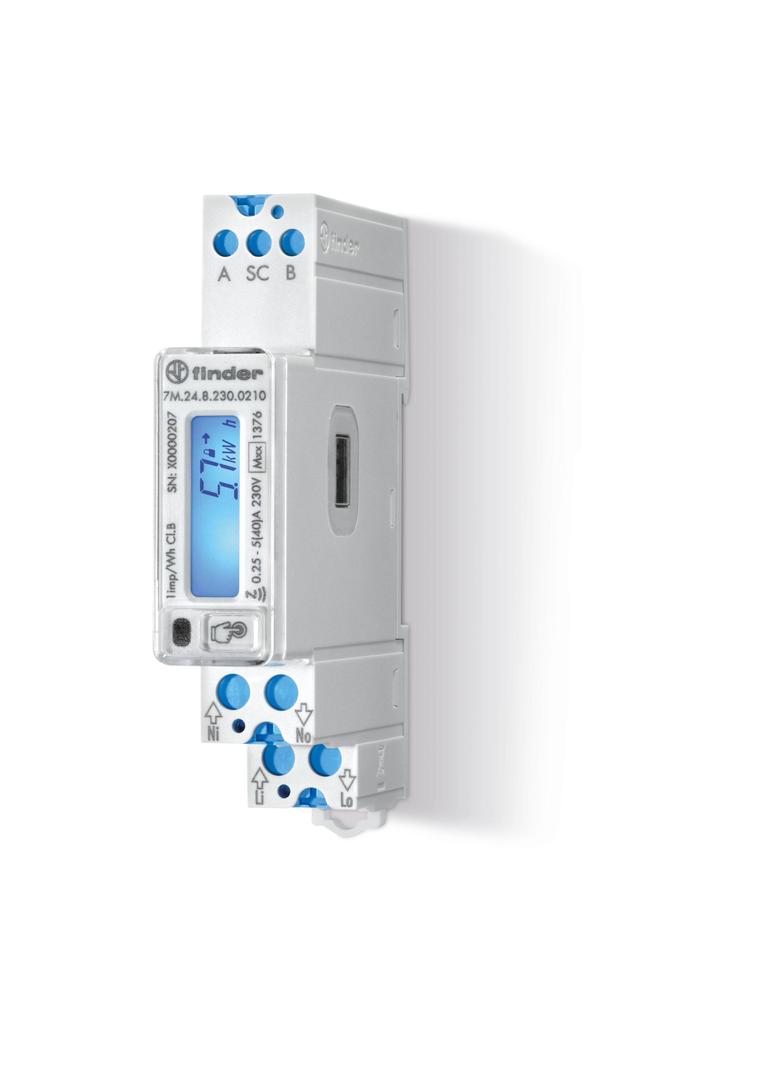 Licznik energii jednofazowy, port komunikacyjny IR, RS485, NFC, MID