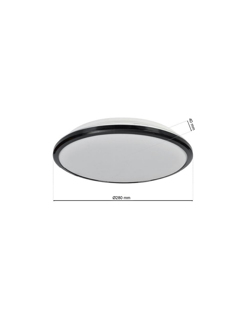 plafon LED Terma 18W 1260lm 4000K czarny IP44 ML6402 Milagro