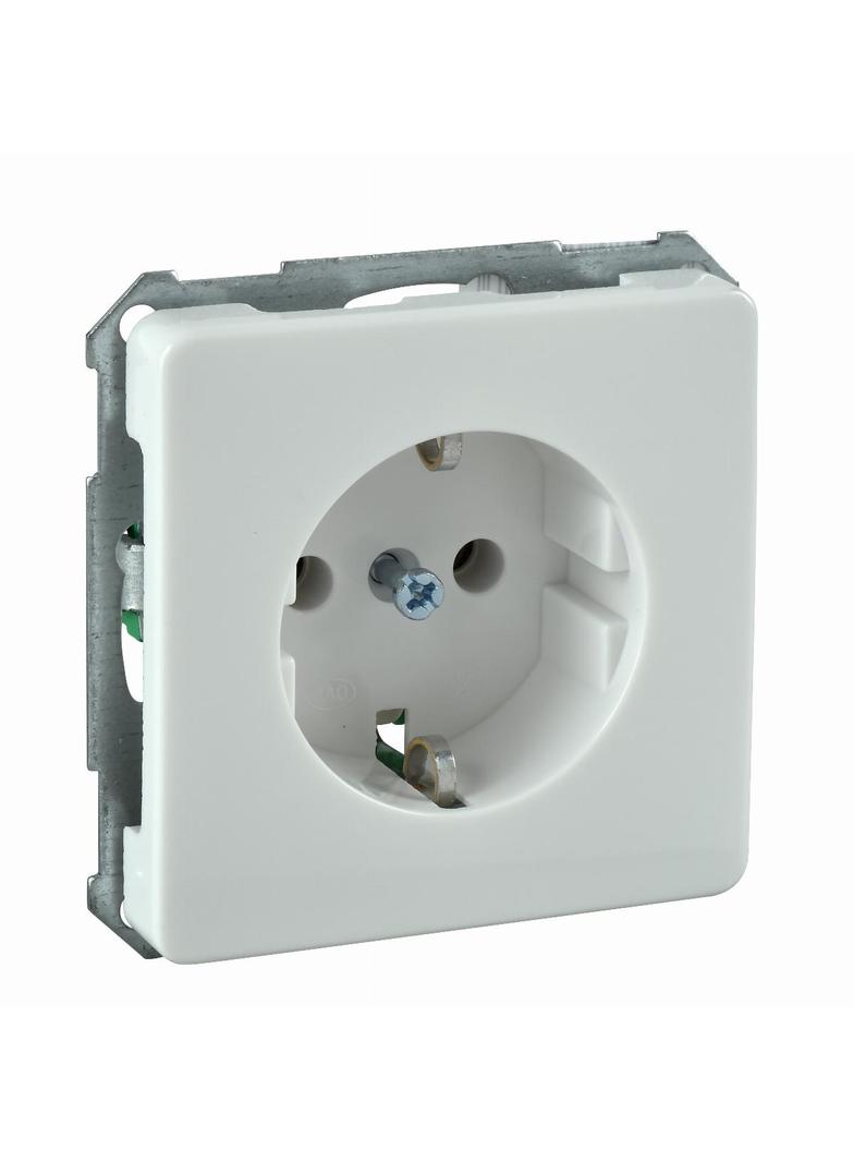 Gniazdo schuko białe 205004 Schneider