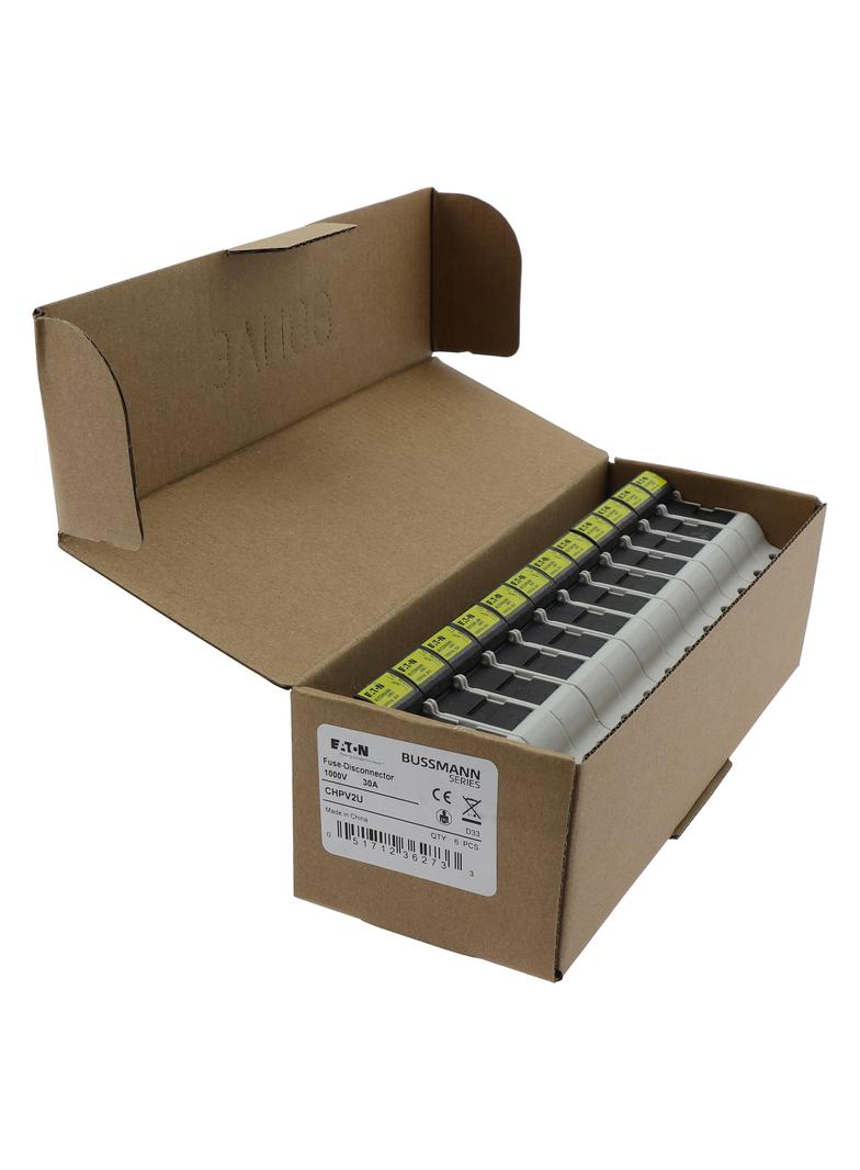 2P 30A 1000Vdc MFH For 10x38 gPV Podstawa wkładki cylindrycznej 10x38 gPV 2P 32A 1000VDC CHPV2U EATO