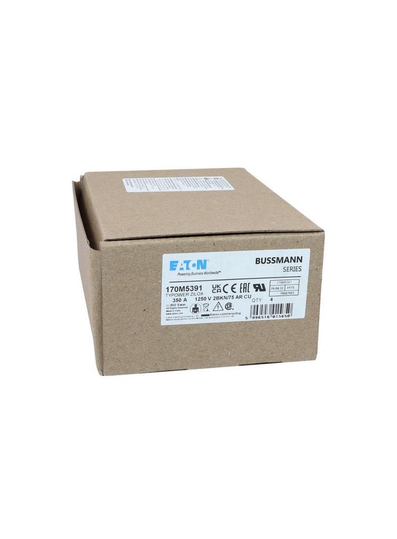 FUSE 350A 1250V 2BKN/75 AR CU Wkładka szybka 350A AC 1250V rozmiar 2 61x75x77 mm aR IEC UL 170M5391