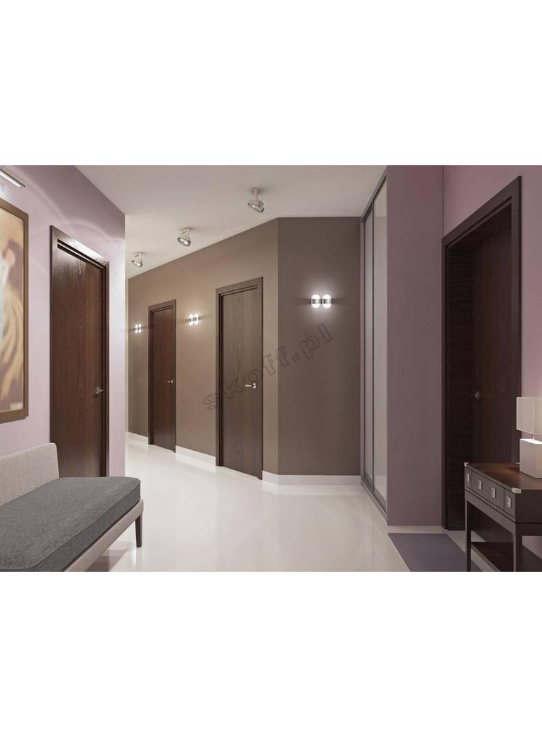 KINKIET DUO RUEDA – K(szlif)  / W (biały)   [obud. INOX]