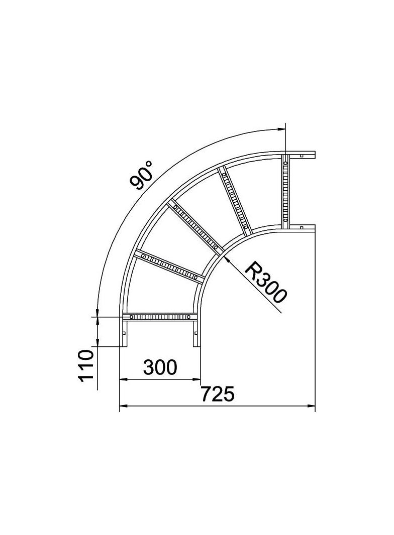 LB 90 1130 R3 FS Łuk 90°
