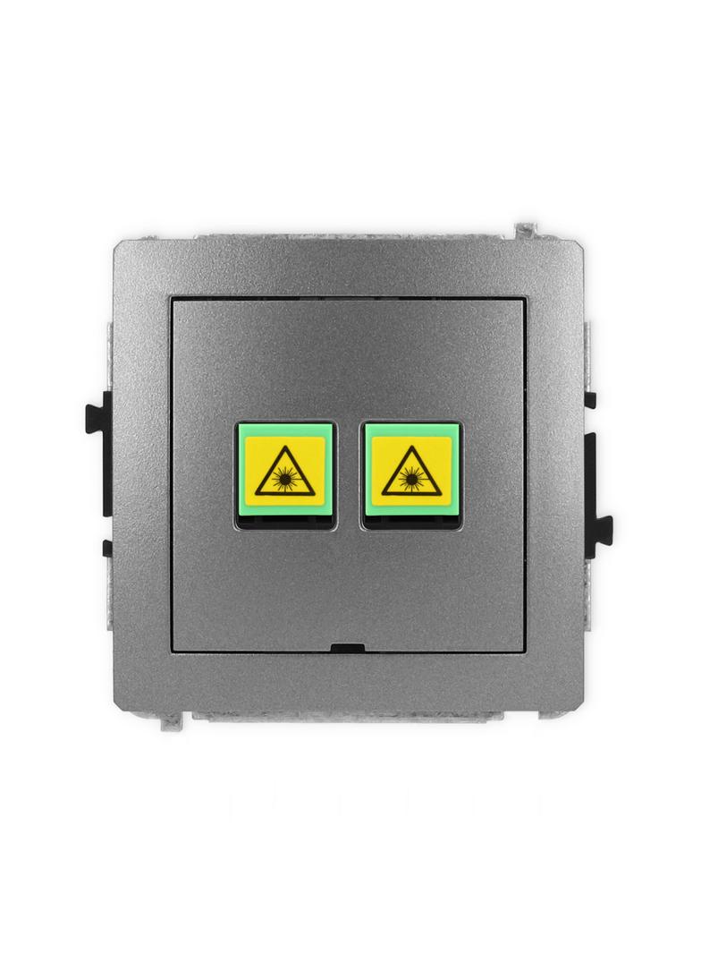 DECO Mechanizm gniazda światłowodowego/optycznego podwójnego, bez pola opisowego grafitowy