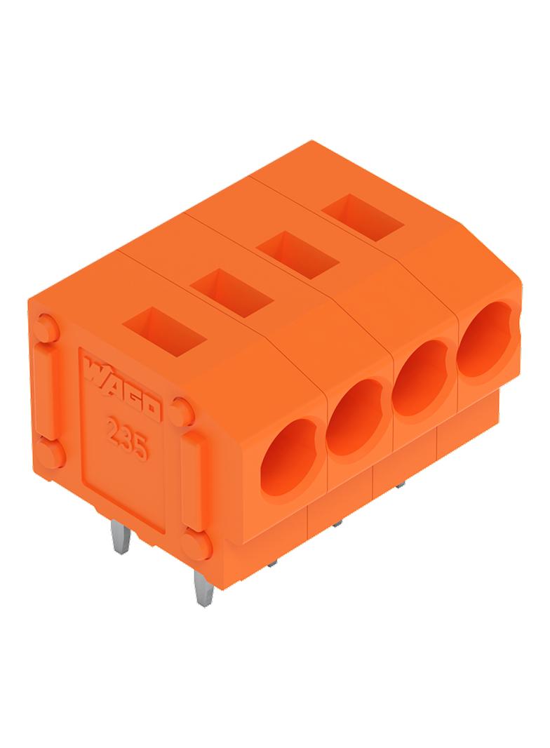 Listwa zaciskowa do płytek drukowanych 3-biegunowa pomarańczowa raster 3,81mm /90szt./ 235-103/330-000 WAGO
