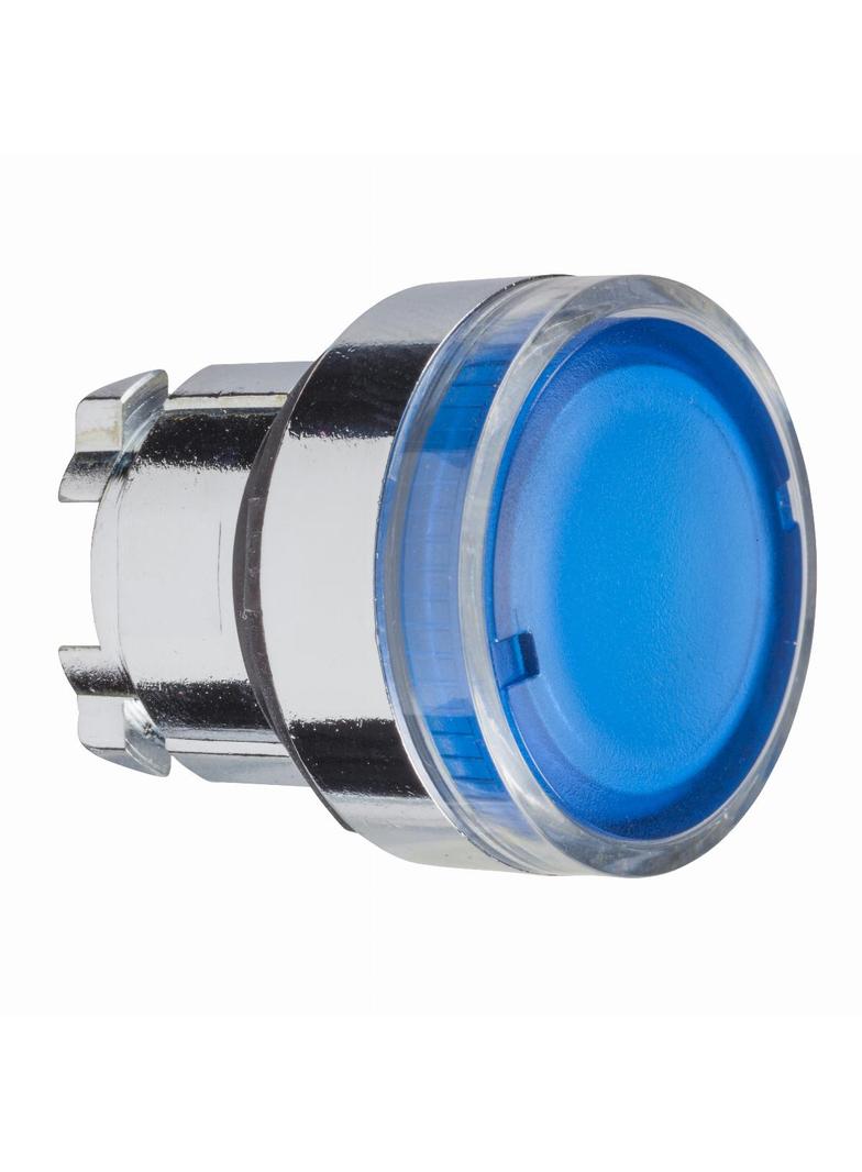 Harmony XB4 Przycisk płaski z samopowrotem żarówka BA9s niebieska metalowa ZB4BW36 Schneider