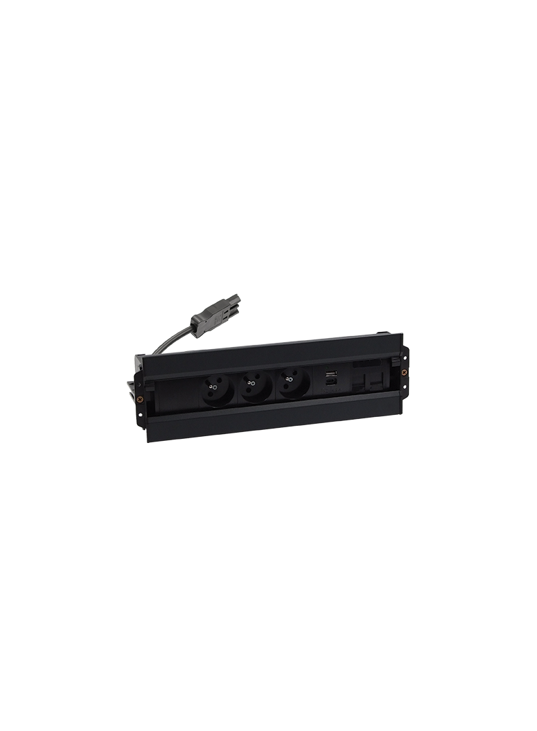 Simon 480 TS48-610E30BK0-44 Spinner 3 gn. typ E + ładow. USB A+C i płytka dla 2 złączy RJ45 keystone 48610E30BK00000-44 KONTAKT