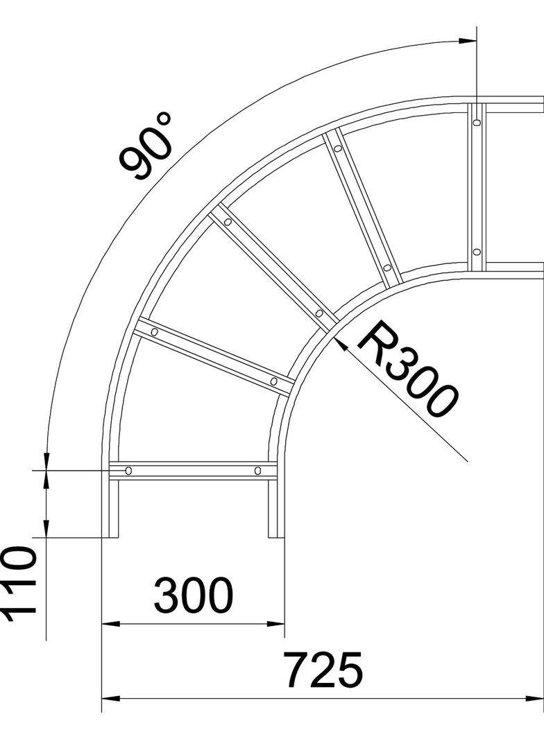 SLB 90 1130R3 FT Łuk 90°