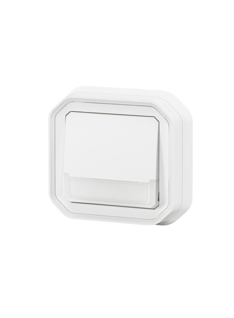 NOWE PLEXO - PRZY. NO/NC PODŚWI. Z UCHWYT ETY. PODTYNK. 10A- 250V~ BIAŁY