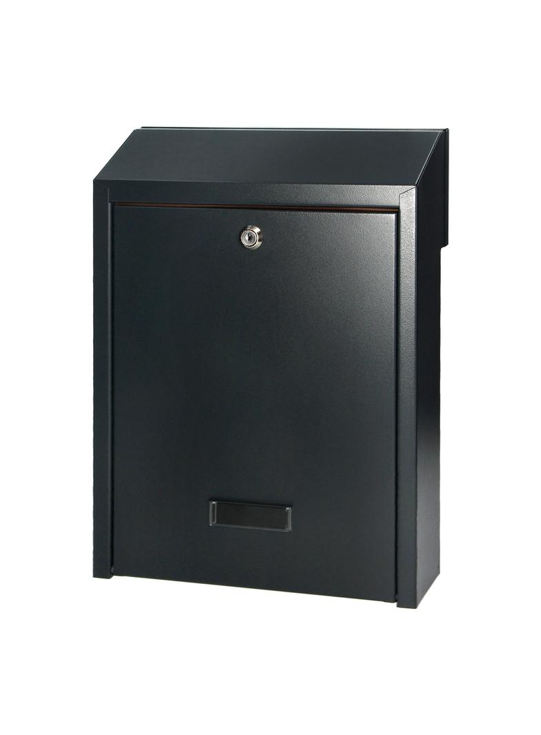 Skrzynka na listy przelotowa FIJI, z zamkiem bębenkowym, antracyt