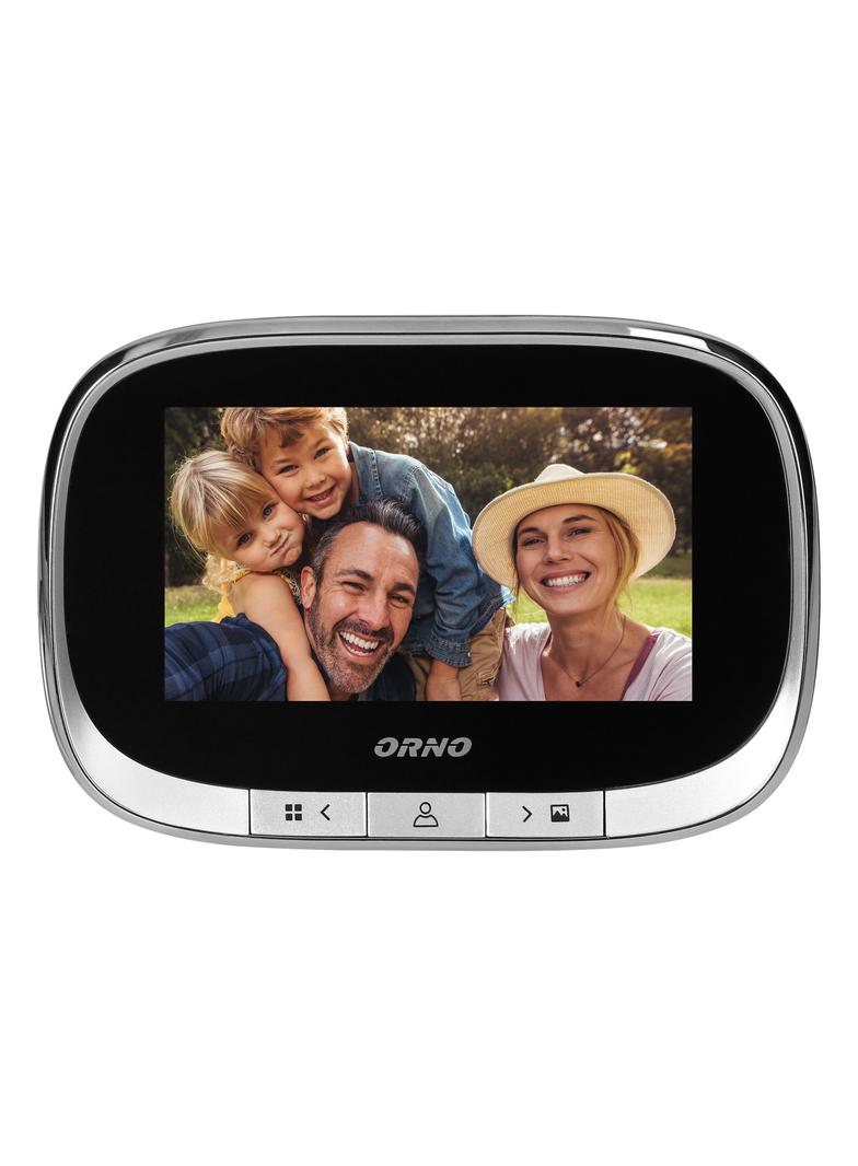 Elektroniczny wizjer do drzwi 4,3'' HD z funkcją nagrywania na kartę Micro SD, czujnikiem ruchu i sze OR-WIZ-1108 ORNO