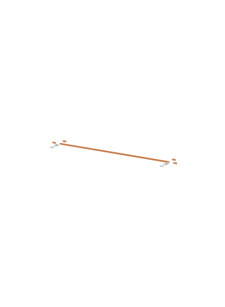 ZX2335 Szyna miedziana 20x5mm szerokość 6PW 1500mm V2, A2 (do samodzielnego montażu)