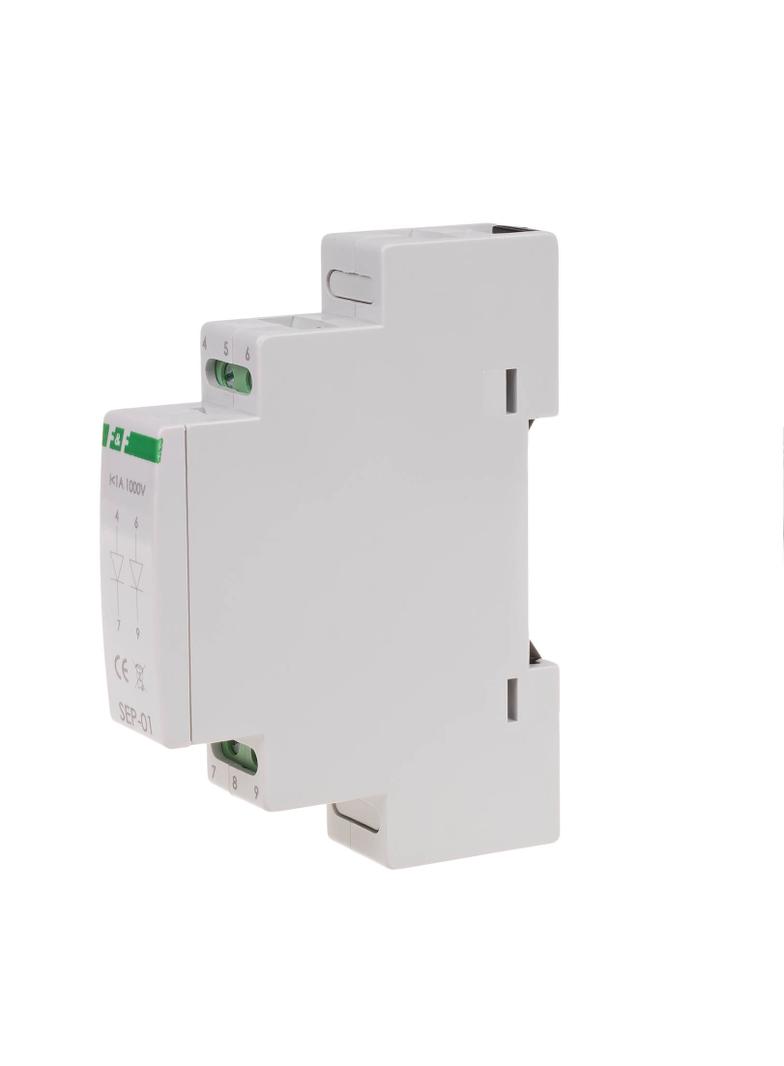 Separator sygnału wejściowego zasilanie 1A 1000V montaż na szynie DIN SEP-01 F&F