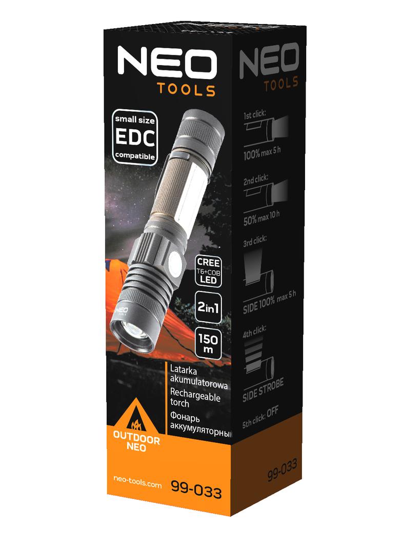 Latarka akumulatorowa USB 800 lm 2 w 1 CREE T6 LED