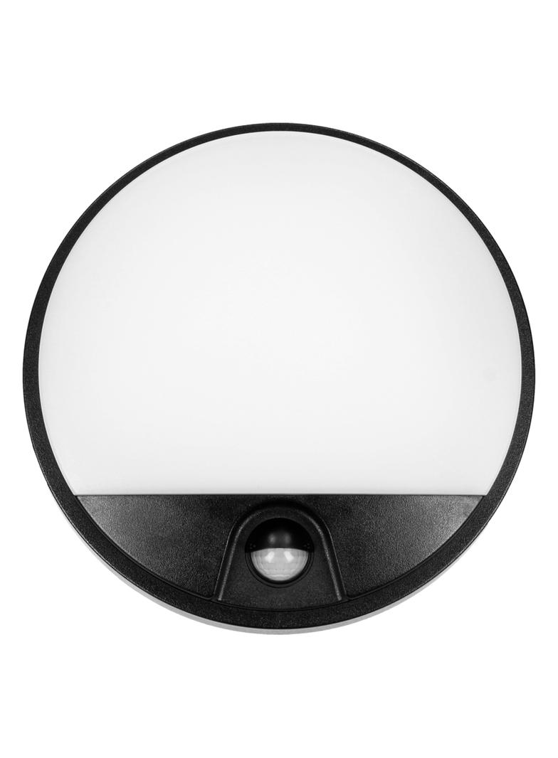 AGAT LED 15W, oprawa ogrodowa z czujnikiem ruchu, 140st, 1100lm, IP54, 4000K, czarna AD-OP-6112BLPMR4 ORNO