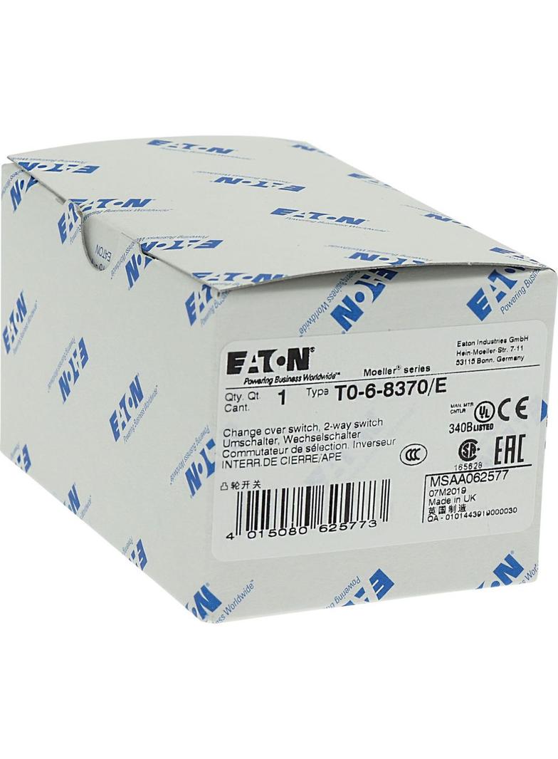 T0-6-8370/E Łącznik krzywkowy 20A 6.5kW 062577 EATON