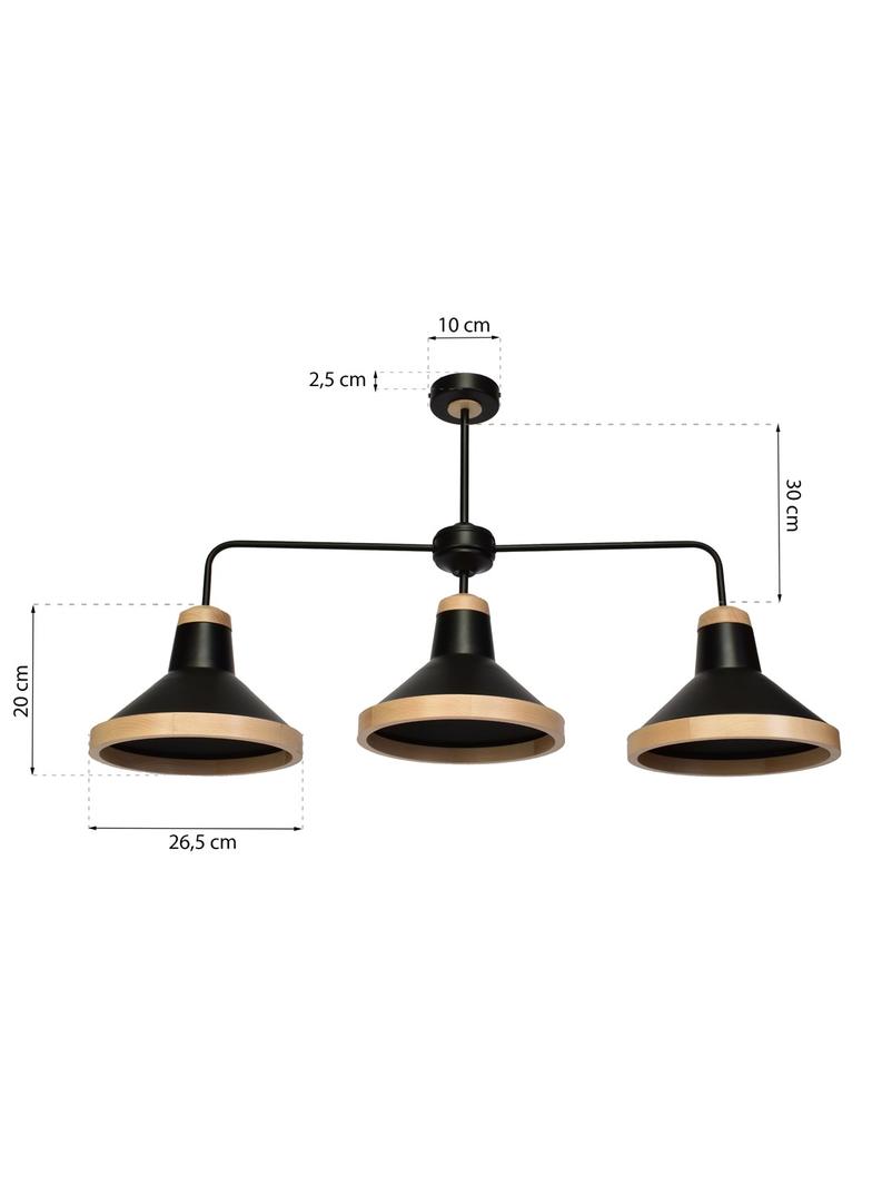 plafon Salma 3xE27 czarny MLP6297 Milagro