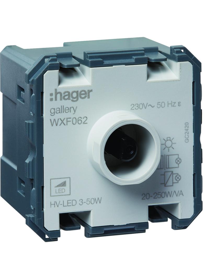 lumina/gallery Ściemniacz obrotowy obc. R/L/C 250 W, LED 50 W mechanizm 2M WXF062 HAGER