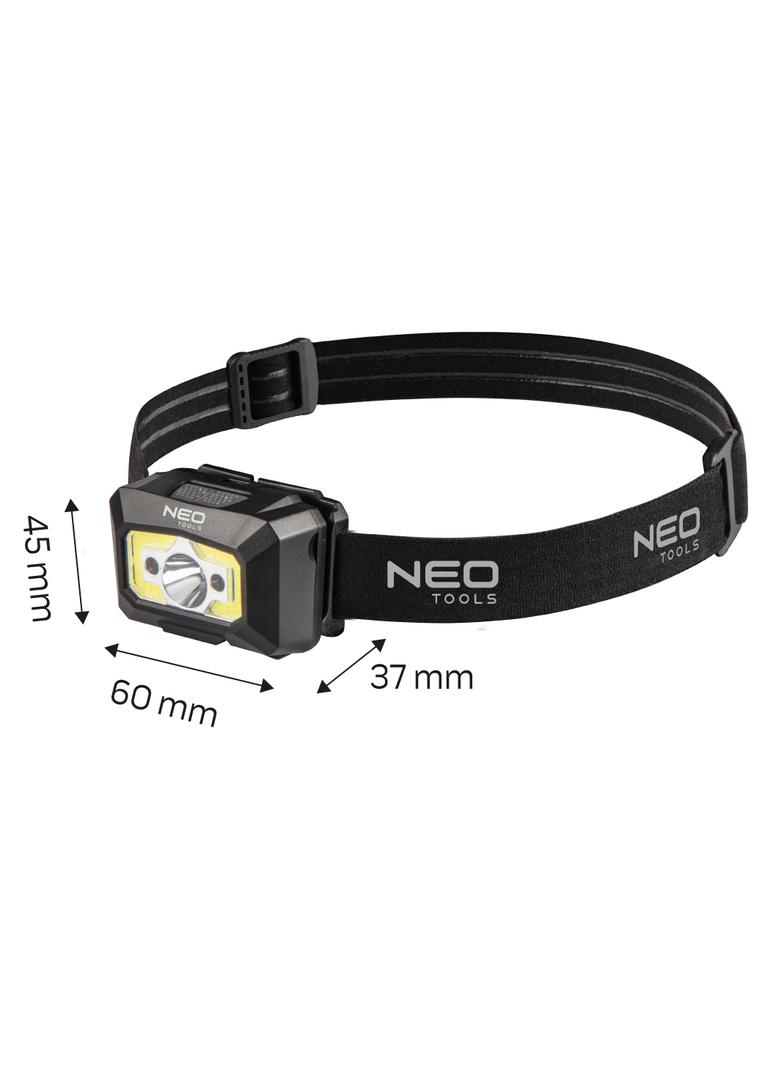 Latarka czołowa akumulatorowa USB 250 lm COB LED + czujnik ruchu