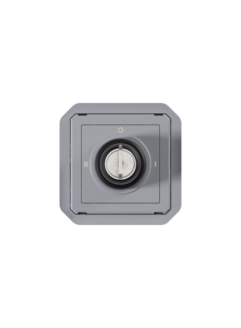NOWE PLEXO - ŁĄCZNIK NA KLUCZ 3 POZYCJE MECHANIZM 10 AX - 250 V SZARY 069535L LEGRAND