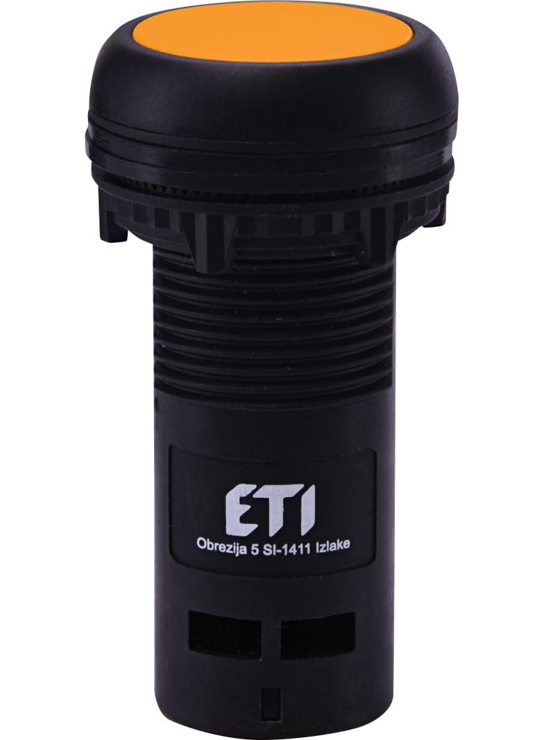 ECF-01-A - Przycisk kompaktowy z guzikiem krytym, 1NC, Pomarańczowy