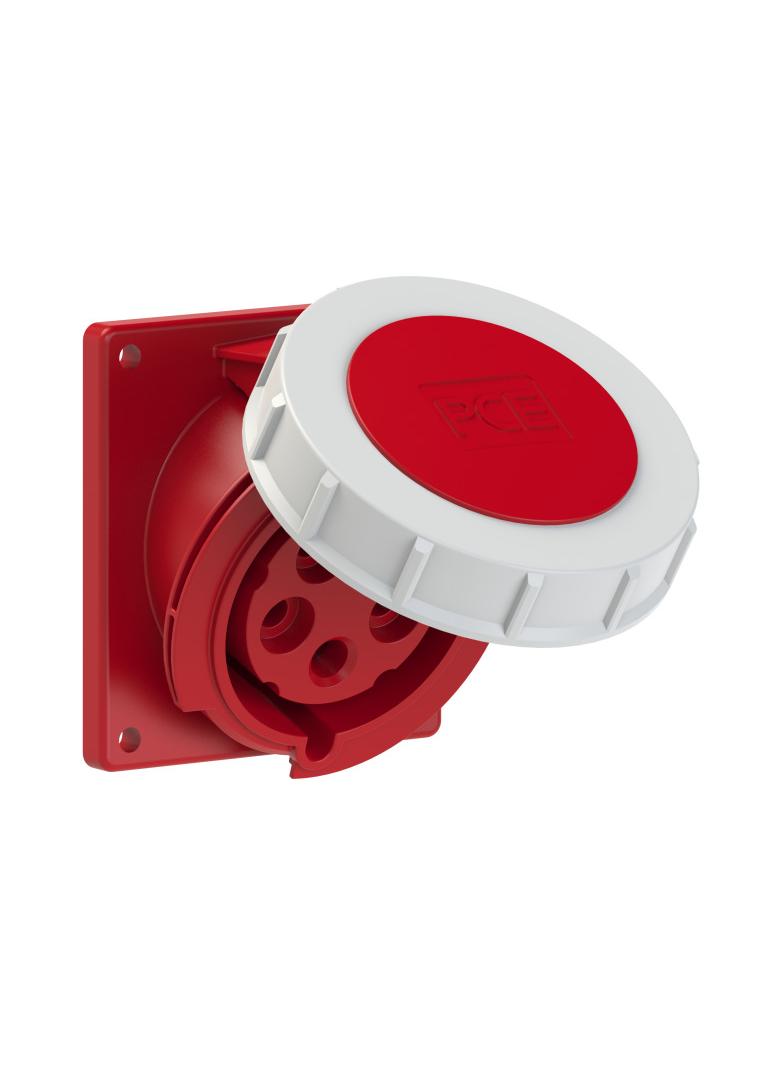 GNIAZDO TABLICOWE SKOŚNE POWER TWIST  32A 400V 3P+Z+N TWIST 80x97mm  IP67