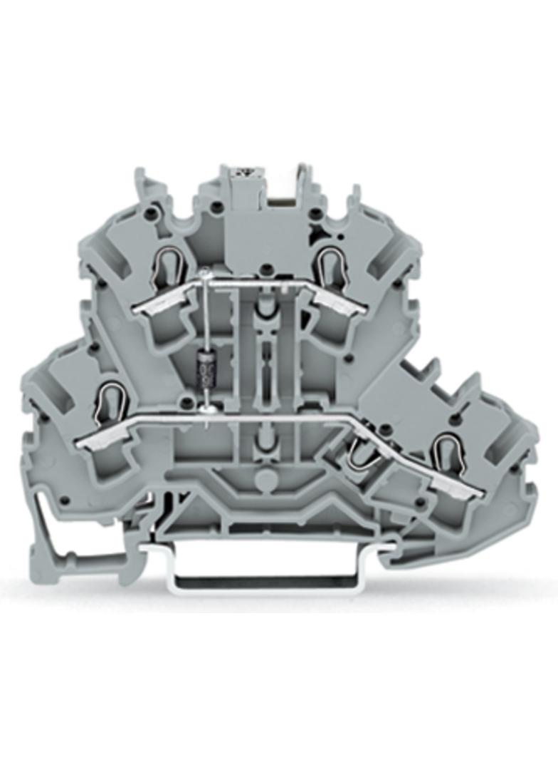 TOPJOBS złączka 2-piętrowa 2,5 mm2 diodowa szara