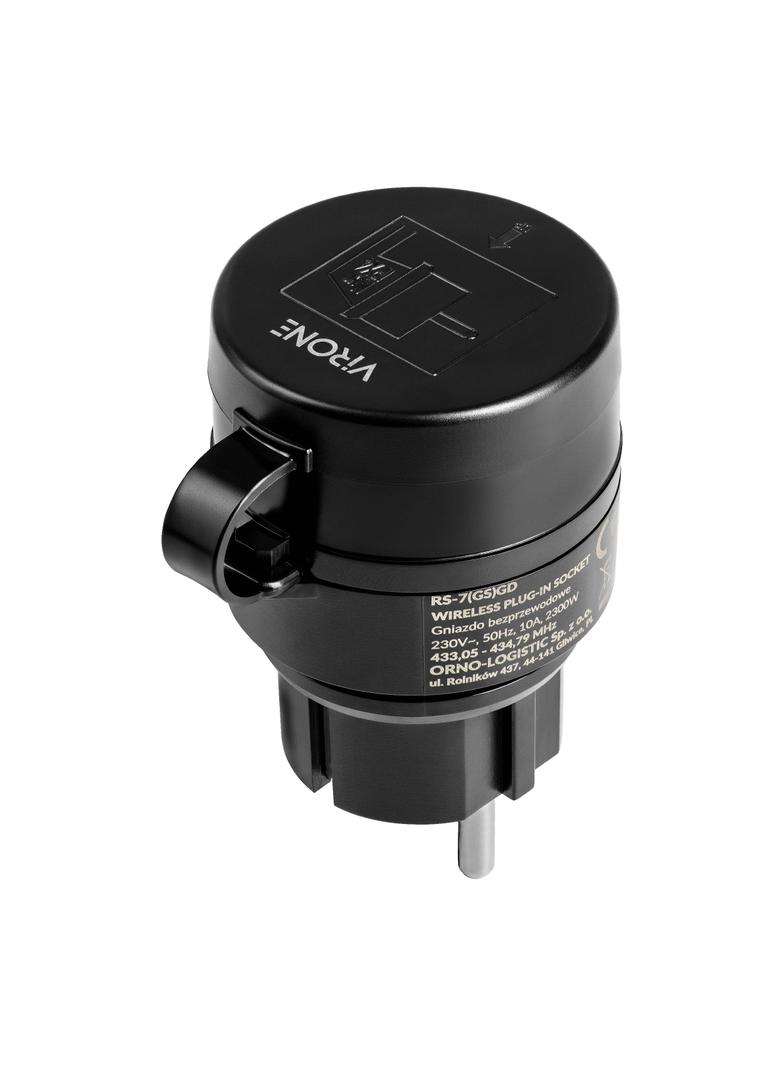 Zestaw bezprzewodowych gniazd MINI Schuko, sterowanych pilotem 2+1, 2300W, IP44 RS-7(GS) ORNO