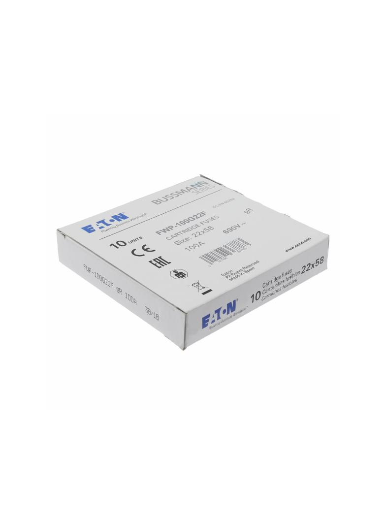 100A 690V AC gR 22X58mm FUSE W/O STRIKER Wkładka szybka 100A AC 690V 22x58 gR IEC UL FWP-100G22F EAT