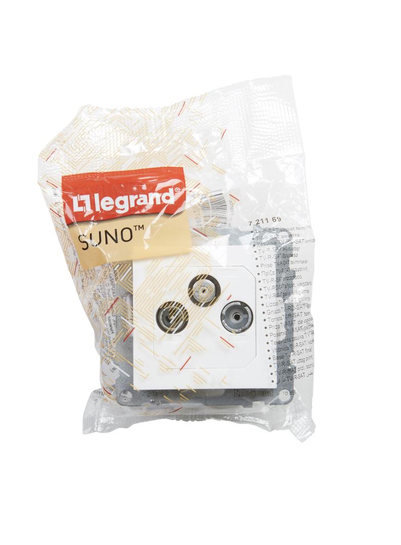 SUNO - Gniazdo TV-R-SAT zakończeniowe 10 dB, Biały, Legrand