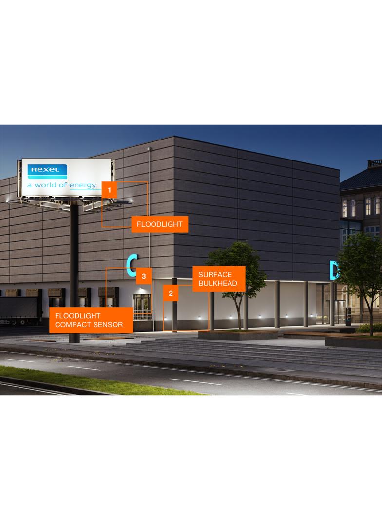 Naświetlacz LED FLOOD COMPACT SENSOR V 20W 830 SYM 100 BK 4058075575264 LEDVANCE