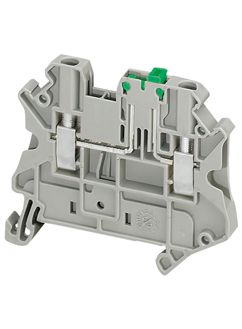 Zacisk śrubowy nożowy, 2-punktowy, 2,5mm2, szary