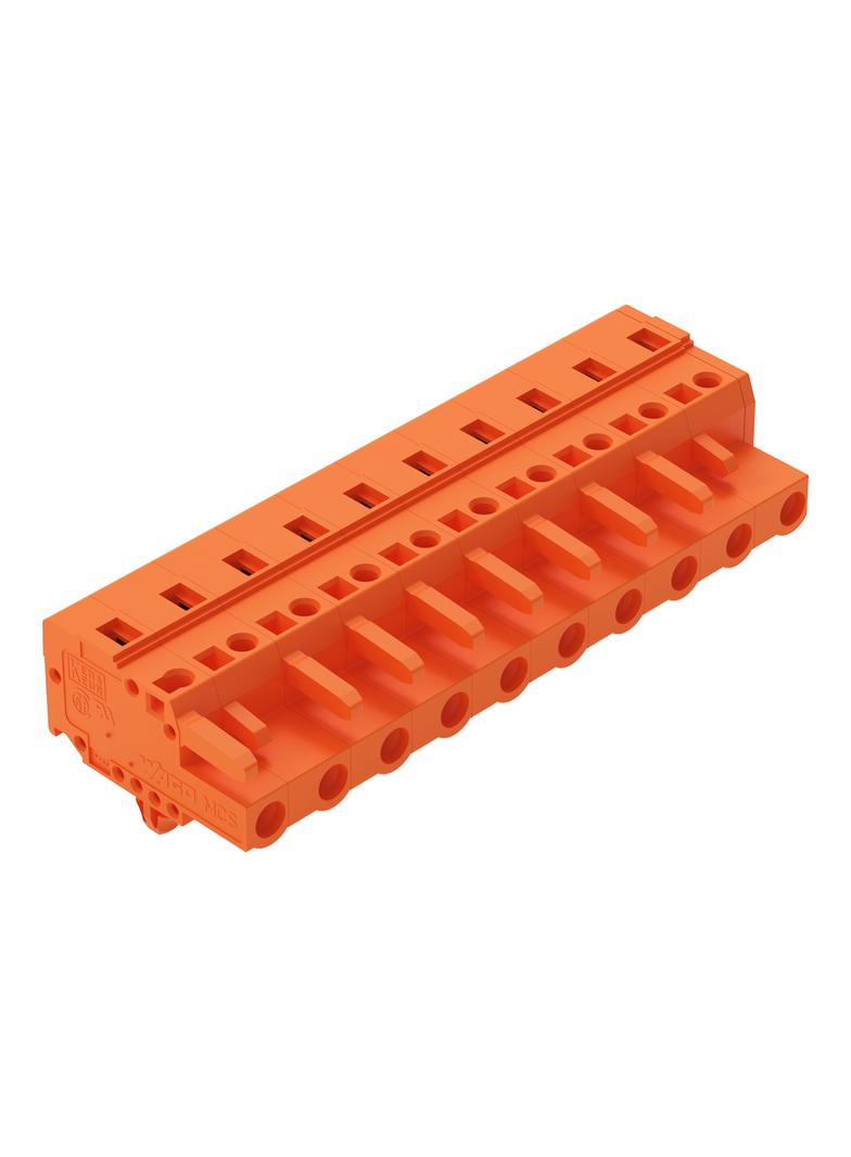MCS-MIDI Classic gniazdo 10-bieg. pomarańczowe raster 7,62 mm /25szt./ WAGO
