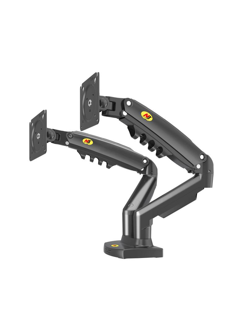 Obrotowy uchwyt biurkowy na sprężynie gazowej do dwóch monitorów LCD LED 17”-27”